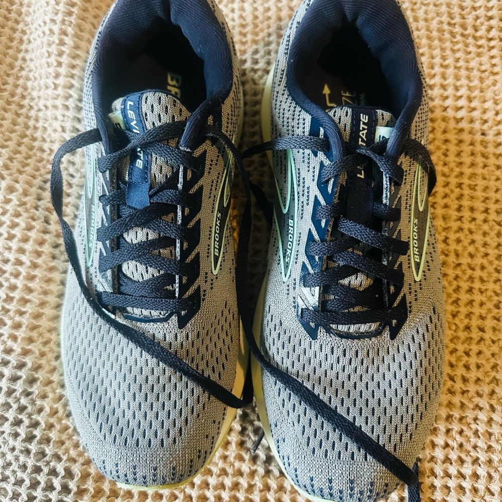 Brooks Navy and Gray Athletic Sneakers